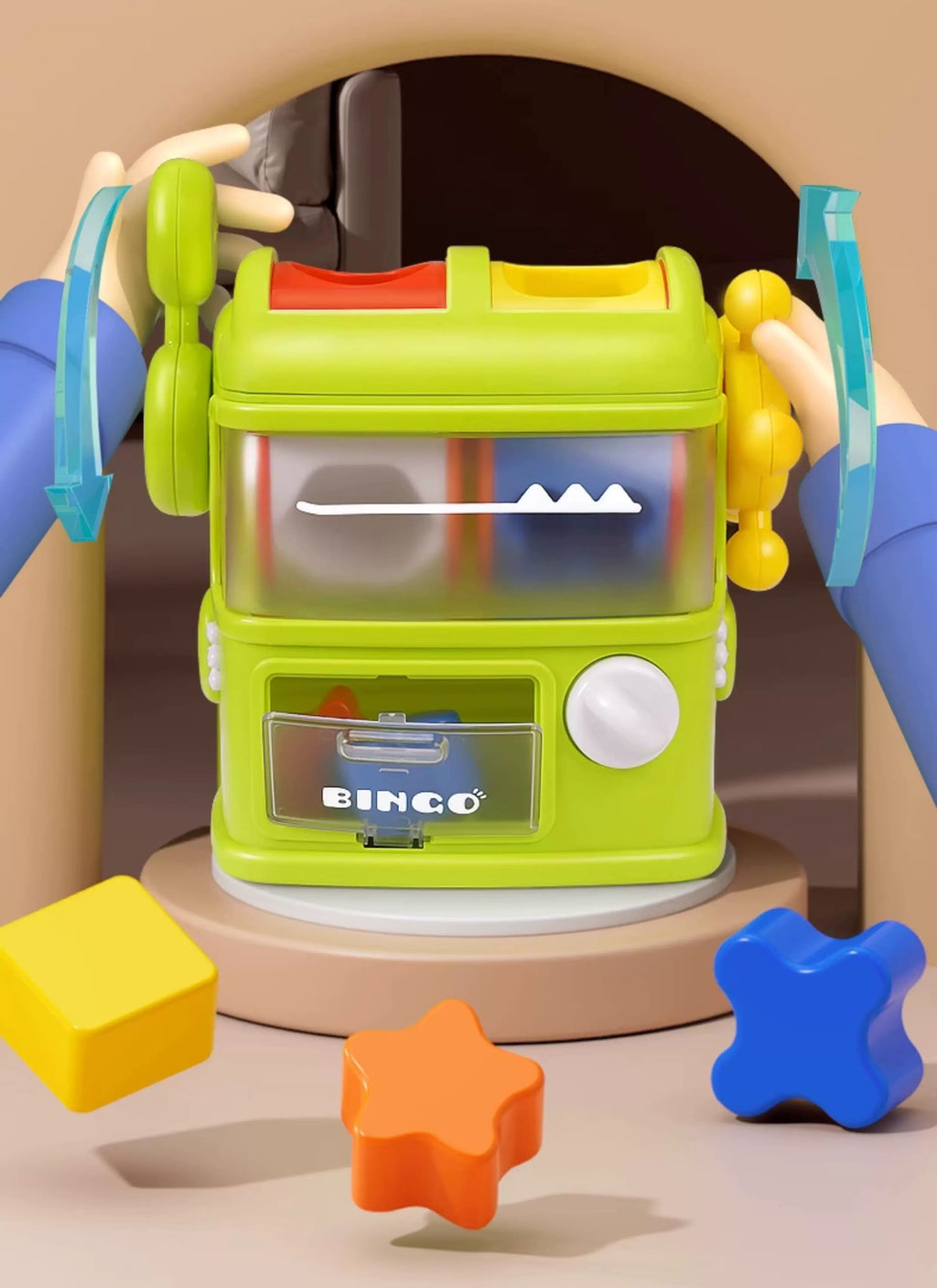 Children's dinosaur shape matching game machine